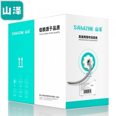 山泽(SAMZHE)原装超五类网线【工程版无氧铜线芯】CAT5e类非屏蔽网线 灰色305米 SZ-5305C